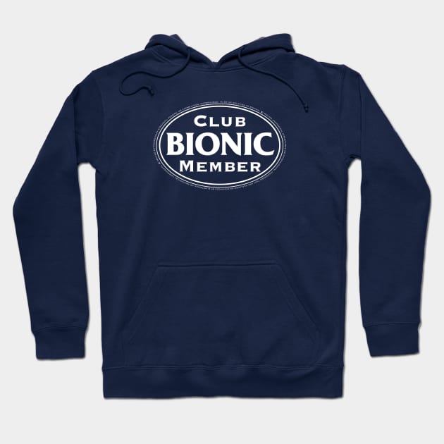 Bionic Club Member in White Hoodie by YOPD Artist